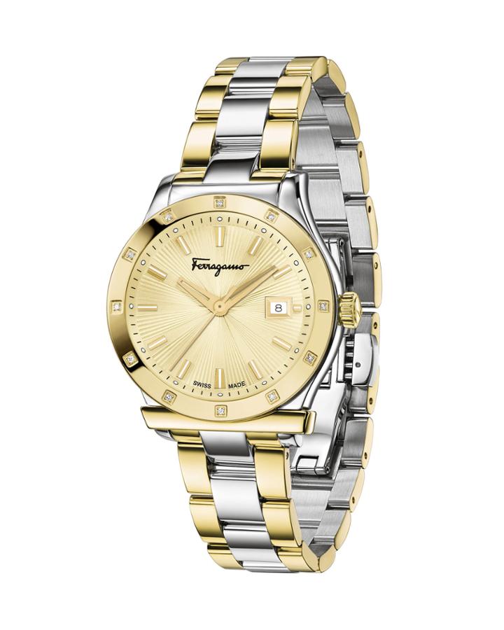 1898 33mm Round Diamond-bezel Watch With Bracelet