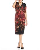 Floral Print 1/2-sleeve