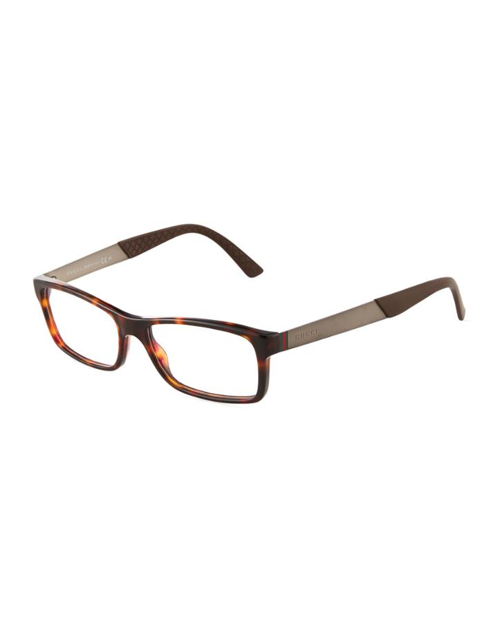 Havana Rectangle Optical Glasses
