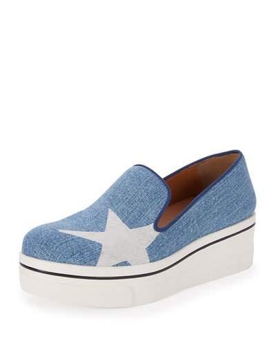 Binx Denim Star Slip-on