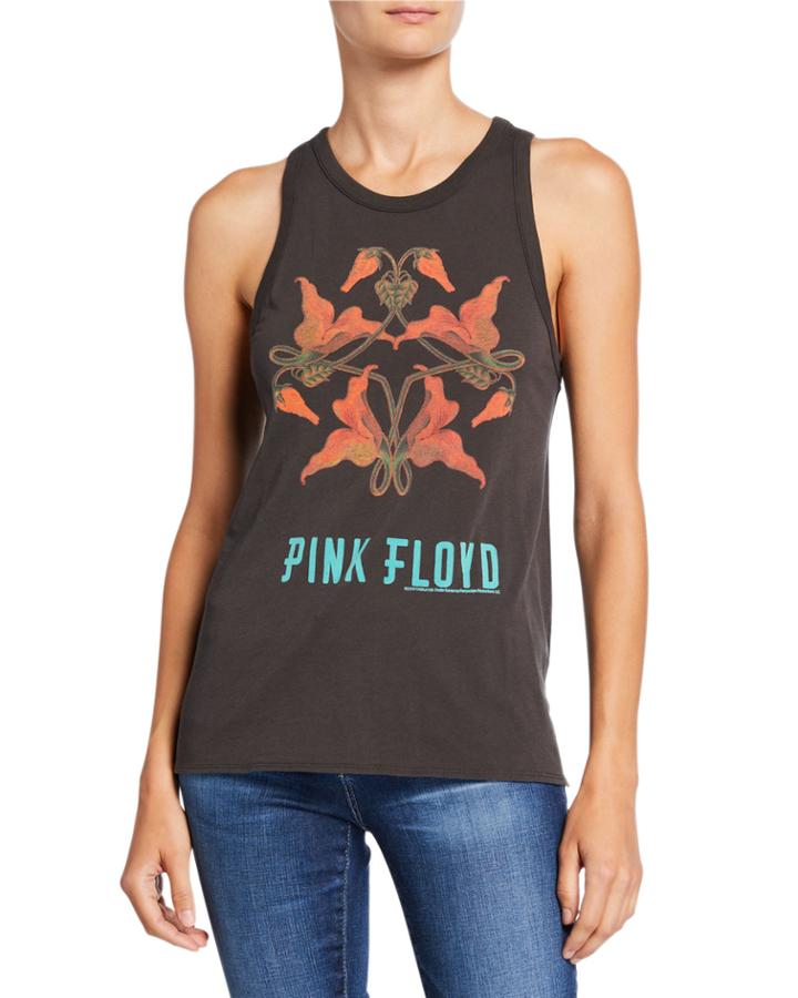 Pink Floyd Lotus Print Racerback Tee