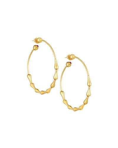 Delicate 24k Classic Wave Hoop Earrings