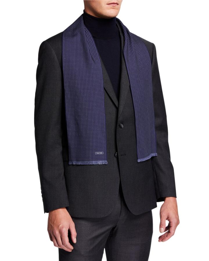 Men's Plaid Wool Fringe