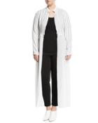 Woven Jacket W/ Chiffon Hem,