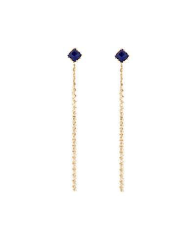 14k Splash Lapis Duster Earrings