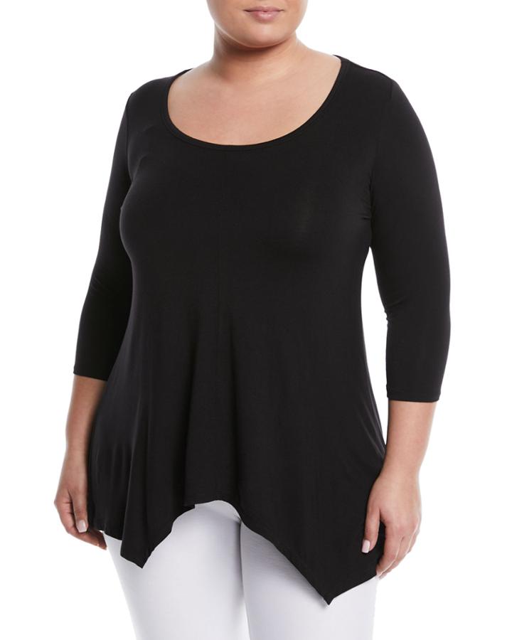 3/4 -sleeve Handkerchief Tee,