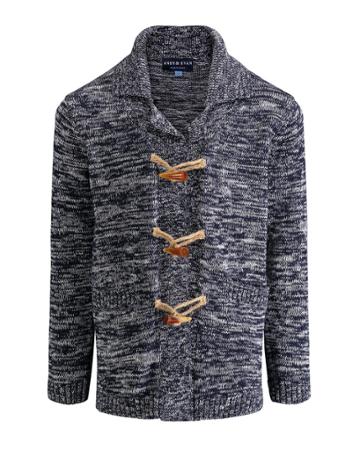 Marled Toggle Cotton Cardigan, Size