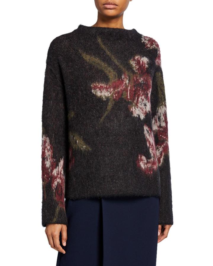 Brushed Floral Long-sleeve