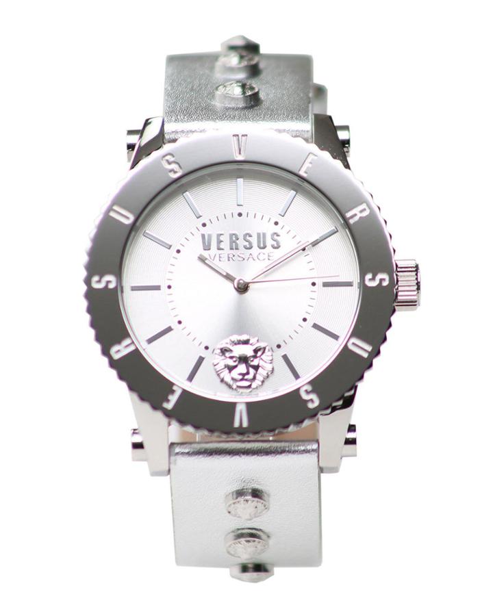 42mm Madison Watch W/ Lion Medallion Leather