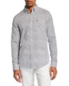 Men's Long-sleeve Mini Floral