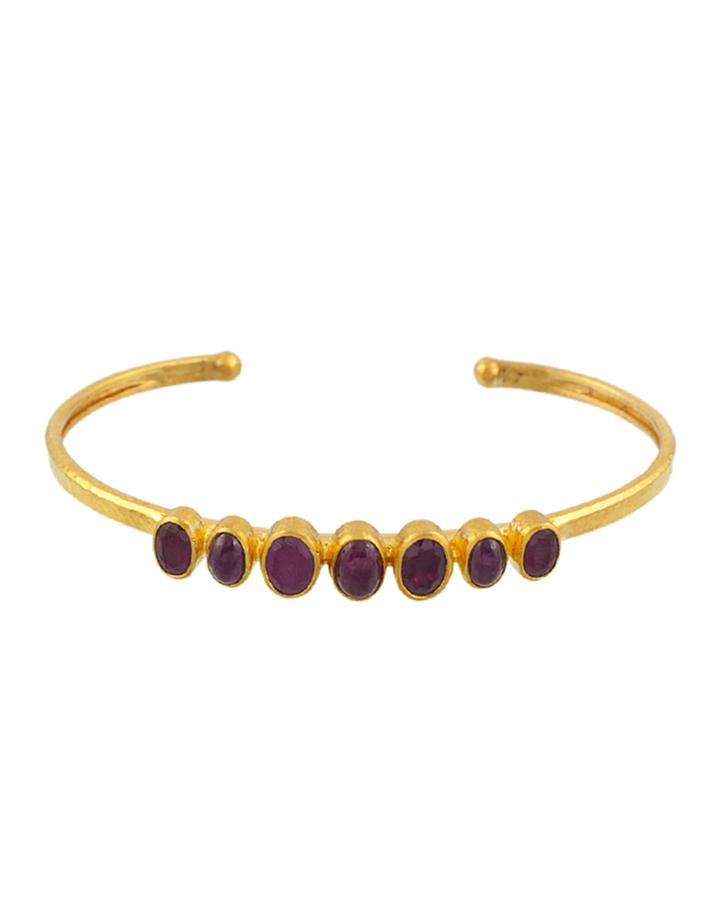 Bracelet In 22k Gold With Rubies