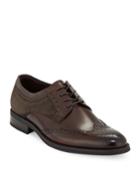 Men's Blaine Mixed Leather Wing-tip Oxford Dress