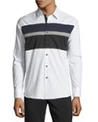 Men's Colorblocked Poplin