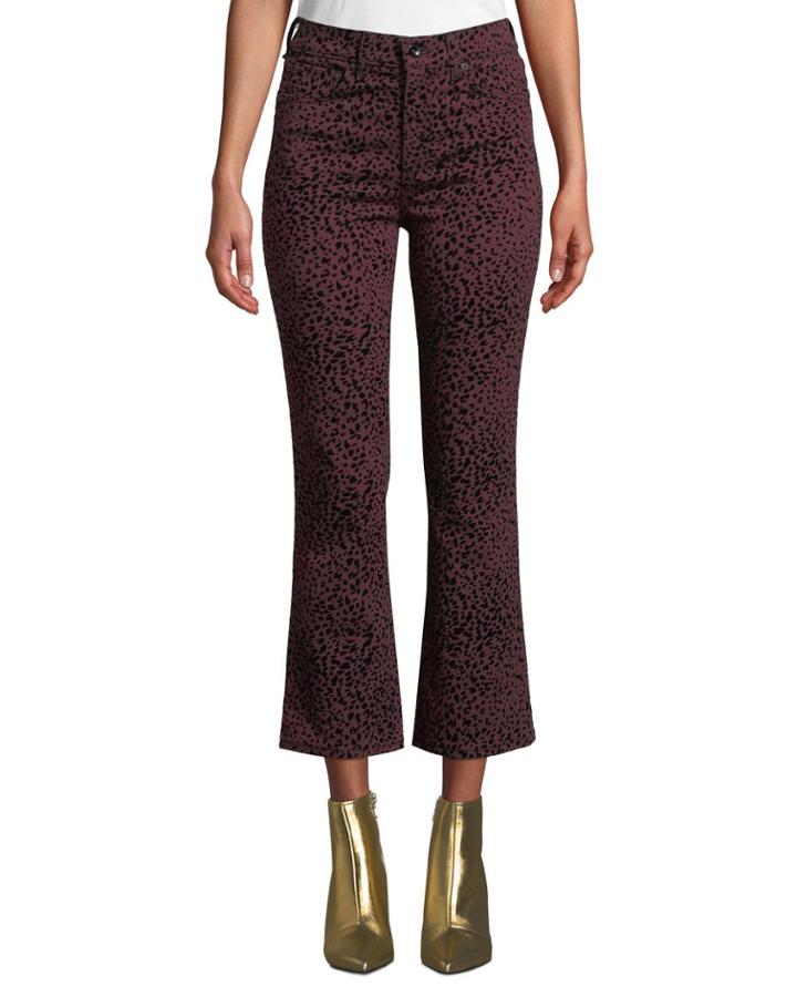 Hana High-rise Cropped Cheetah-print Jeans