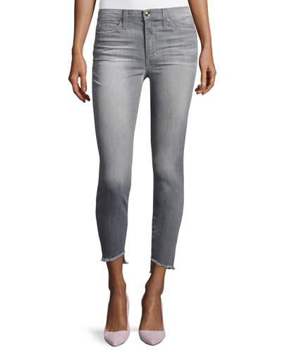 The Charlie Ankle Skinny Jeans With Raw Tulip Hem, Jasmyn