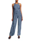 Hewett Chambray Halter Jumpsuit