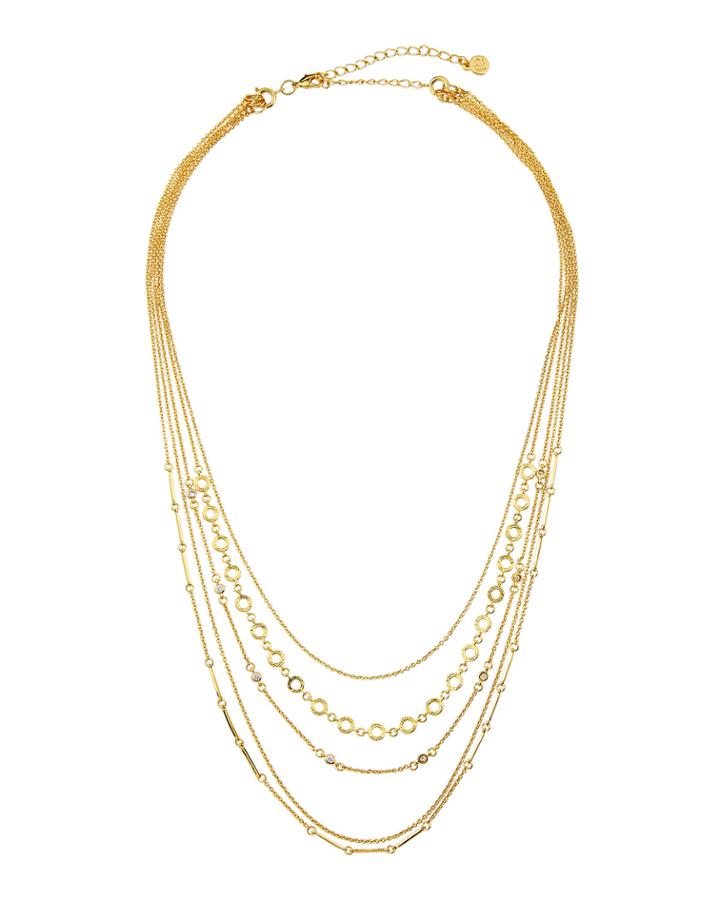 Shimmer Layered Five-chain Necklace