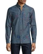 Onyx Bird-print Chambray Sport
