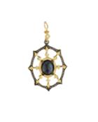 Old World Doublet Open Oval Pendant