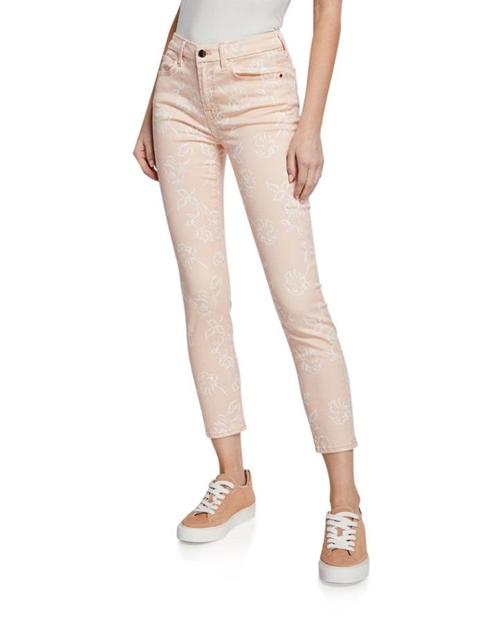 Rose-print High-rise Ankle