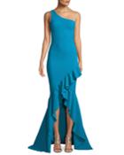 Valeriana Asymmetric Ruffle High-low Gown