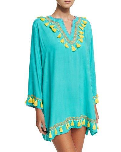Boho Tasseled Long-sleeve Tunic