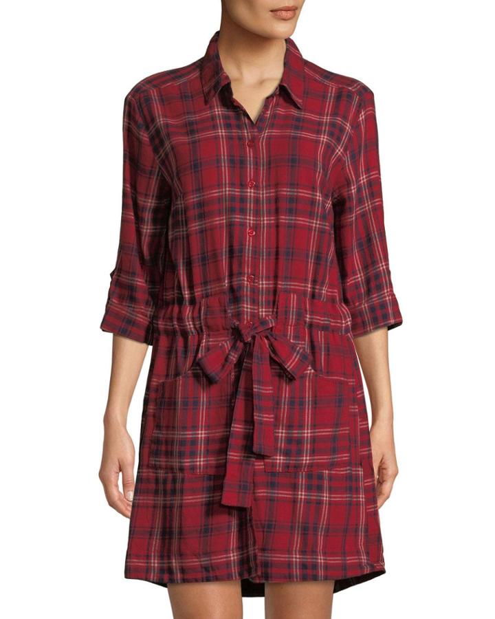 Nina Plaid Tie-waist