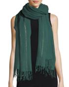 Oversized Cashmere Scarf W/ Fringe