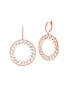 Rose Gold-plated Round Dangling Earrings