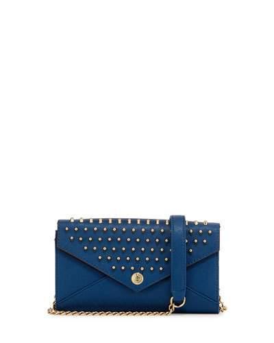 Smith Studded Crossbody Wallet, Navy