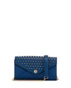 Smith Studded Crossbody Wallet, Navy