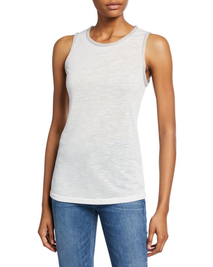 Muscle Tank With Embellished Trim