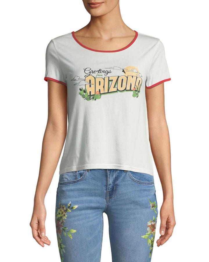 Arizona Cropped Ringer Tee
