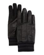 Men's Leather & Fabric Tech Gloves