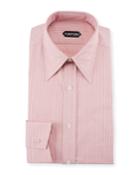 Men's Hopsack Striped Point-collar Dress