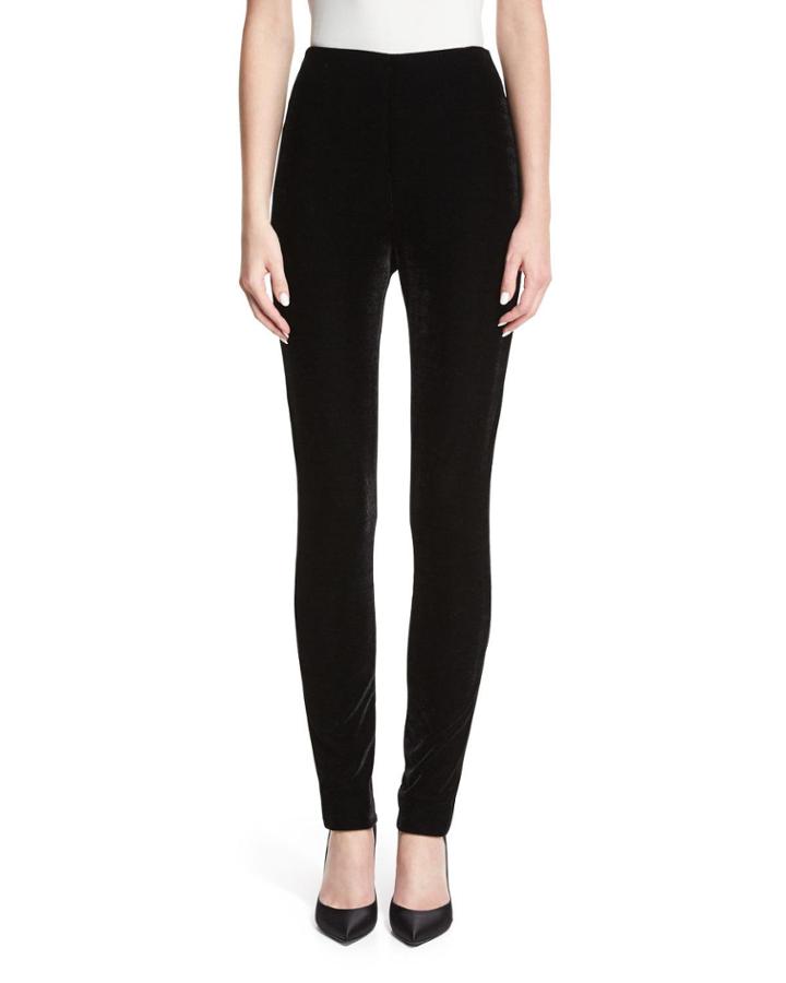 Bahl High-waist Velvet Skinny-leg Pants