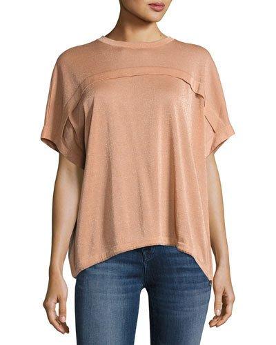 Lurex&reg; Cotton-blend Tee,
