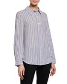 Striped Long-sleeve Button-down