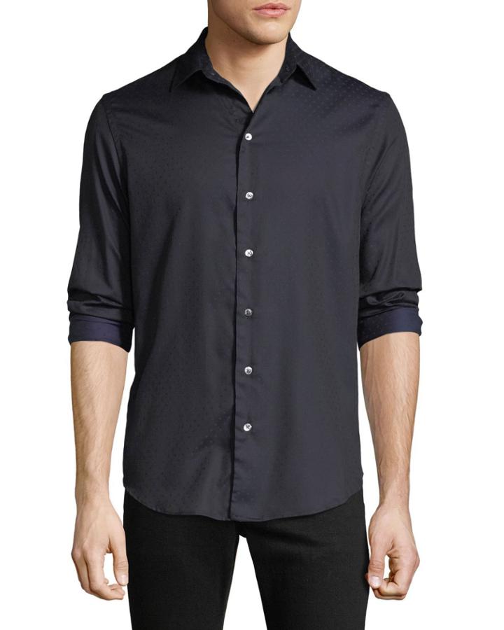 Men's Cotton Poplin Pin-dot