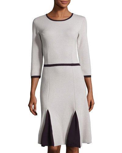 Abigail Contrast-trim Dress,