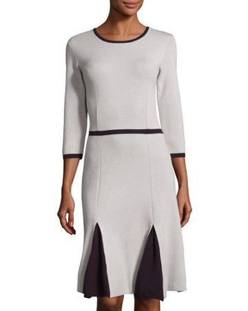 Abigail Contrast-trim Dress,