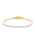 18k Gold Diamond Bar Bracelet,