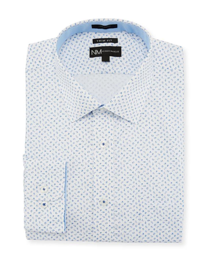 Trim-fit Regular-finish Micro-toile Dress