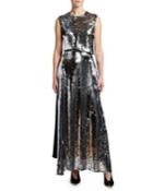 Sequined-front Gown