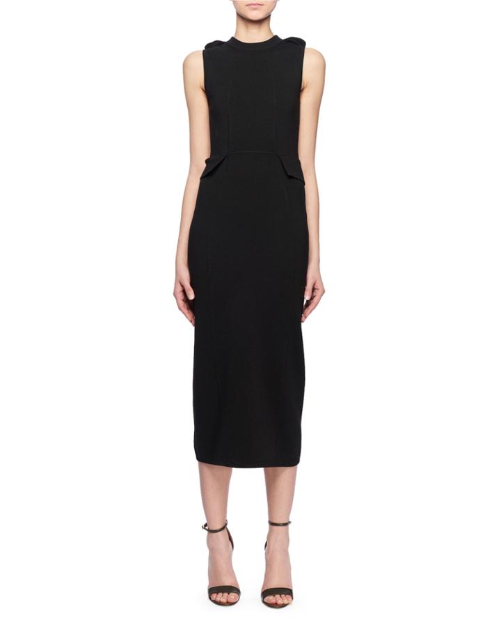 Crewneck Sleeveless Fitted Wool Knit