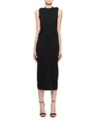 Crewneck Sleeveless Fitted Wool Knit