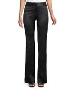 Silk Flare-leg Trouser Pants