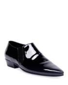 Men's Patent Leather Cropped Booties