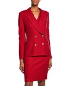 Refined Textured Float Knit Notch Collar Jacket