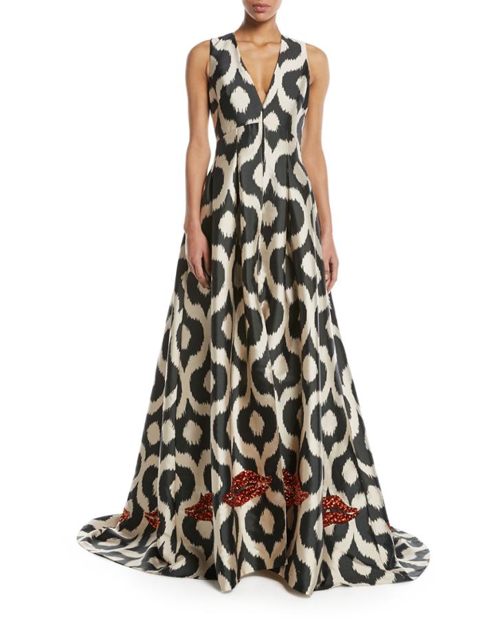 Erva Embellished Puddle-hem Gown